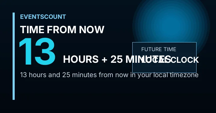 13 Hours 25 Minutes From Now