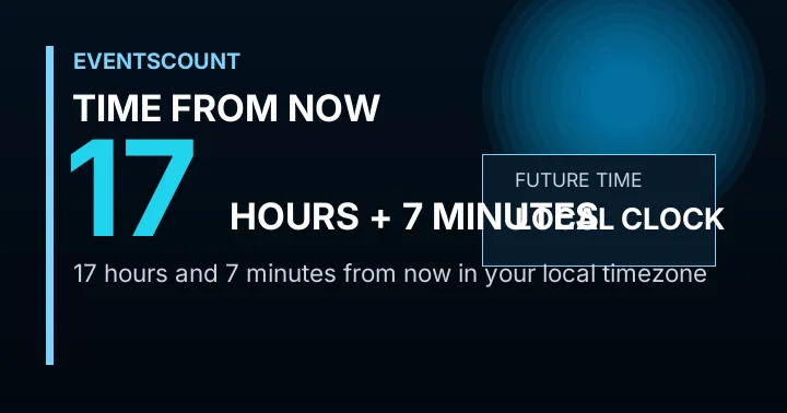 17 Hours 7 Minutes From Now