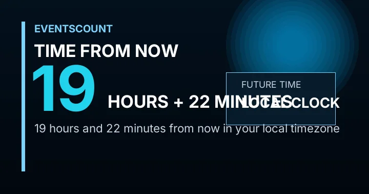 19 Hours 22 Minutes From Now
