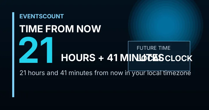 21 Hours 41 Minutes From Now
