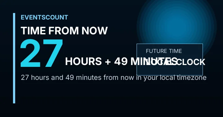 27 Hours 49 Minutes From Now
