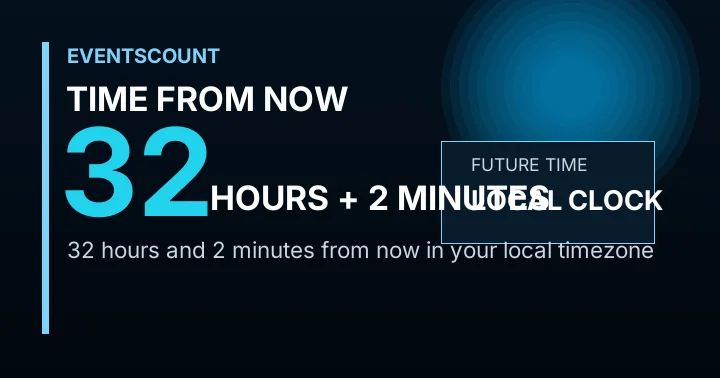 32 Hours 2 Minutes From Now