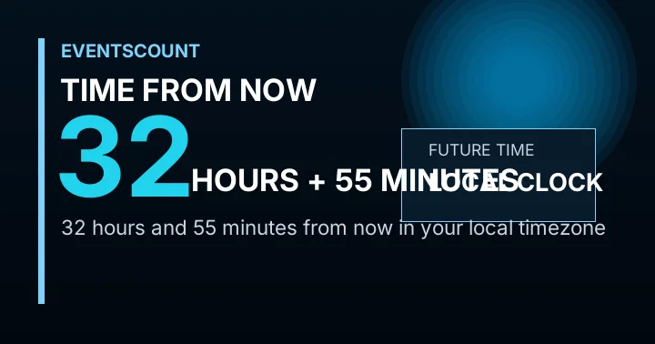 32 Hours 55 Minutes From Now
