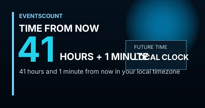 41 Hours 1 Minute From Now