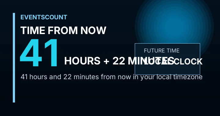 41 Hours 22 Minutes From Now