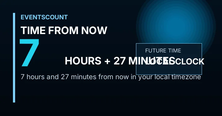 7 Hours 27 Minutes From Now
