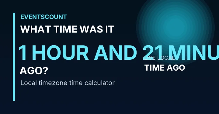 What Time Was It 1 Hour And 21 Minutes Ago?