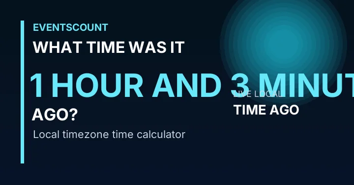 What Time Was It 1 Hour And 3 Minutes Ago?
