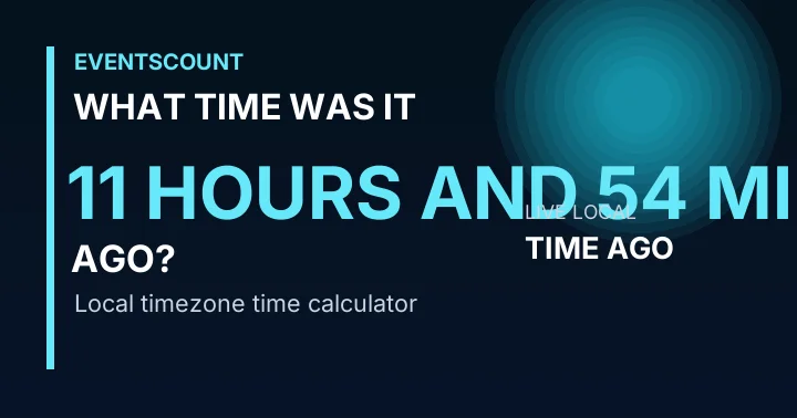 What Time Was It 11 Hours And 54 Minutes Ago?