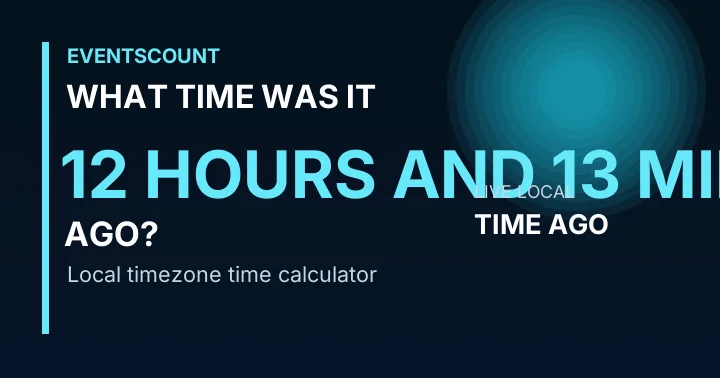 What Time Was It 12 Hours And 13 Minutes Ago?