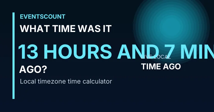 What Time Was It 13 Hours And 7 Minutes Ago?