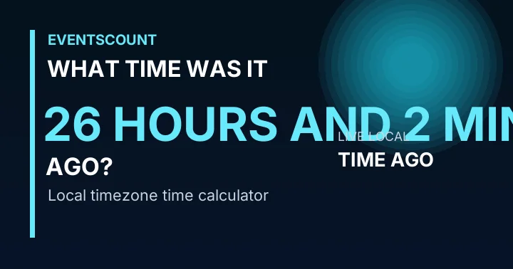 What Time Was It 26 Hours And 2 Minutes Ago?