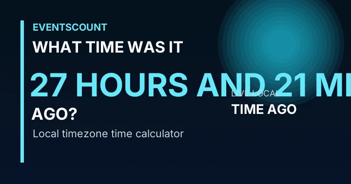 What Time Was It 27 Hours And 21 Minutes Ago?