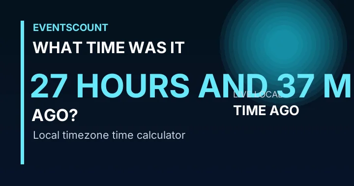 What Time Was It 27 Hours And 37 Minutes Ago?