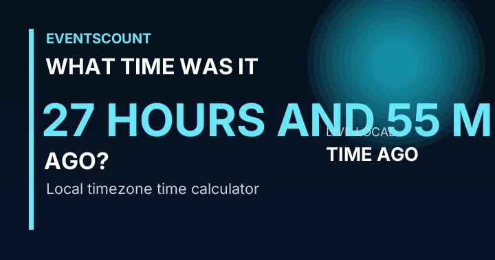 What Time Was It 27 Hours And 55 Minutes Ago?