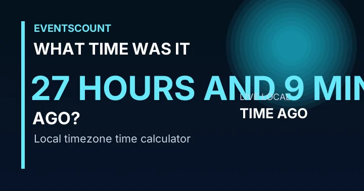 What Time Was It 27 Hours And 9 Minutes Ago?