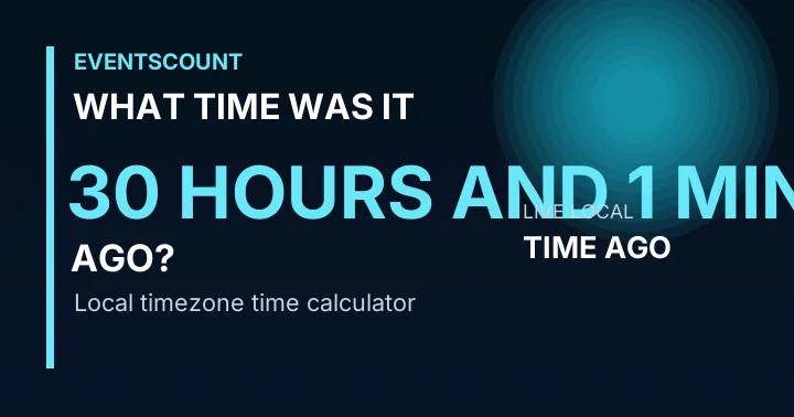 What Time Was It 30 Hours And 1 Minute Ago?