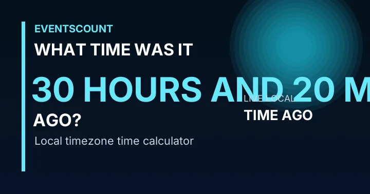What Time Was It 30 Hours And 20 Minutes Ago?