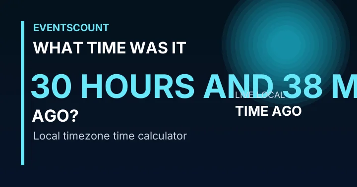 What Time Was It 30 Hours And 38 Minutes Ago?
