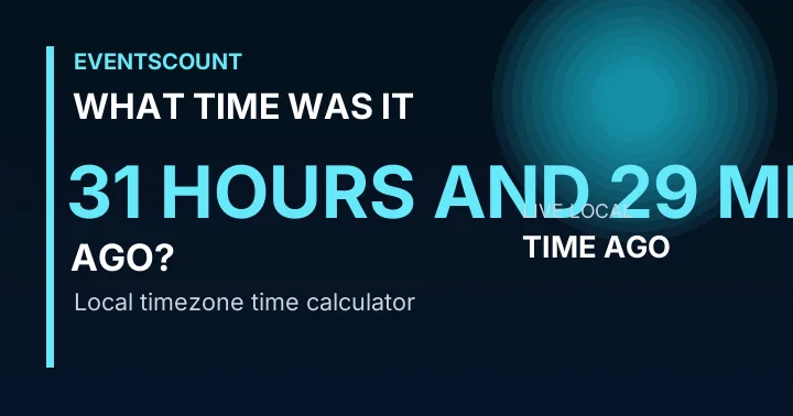 What Time Was It 31 Hours And 29 Minutes Ago?