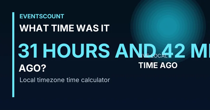 What Time Was It 31 Hours And 42 Minutes Ago?