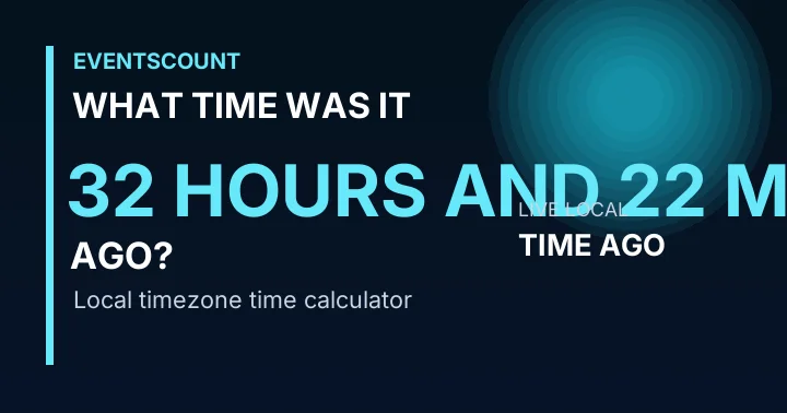 What Time Was It 32 Hours And 22 Minutes Ago?