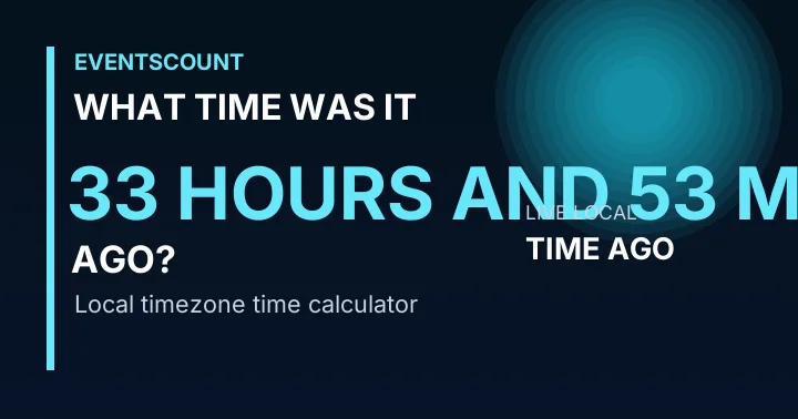What Time Was It 33 Hours And 53 Minutes Ago?