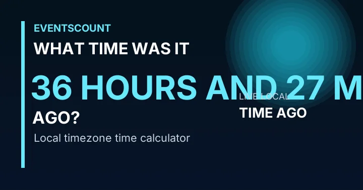 What Time Was It 36 Hours And 27 Minutes Ago?