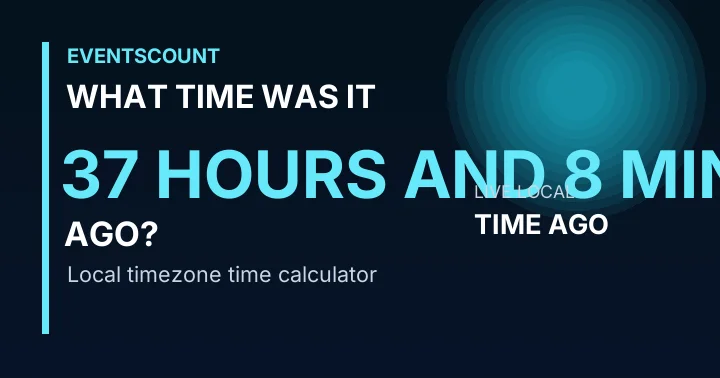 What Time Was It 37 Hours And 8 Minutes Ago?