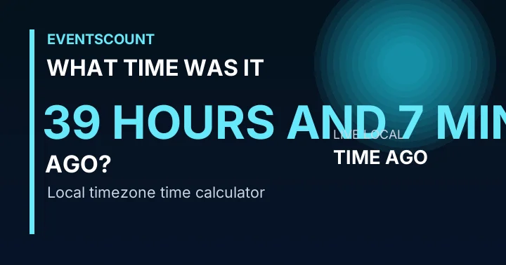 What Time Was It 39 Hours And 7 Minutes Ago?