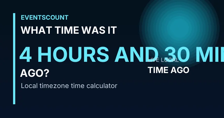 What Time Was It 4 Hours And 30 Minutes Ago?