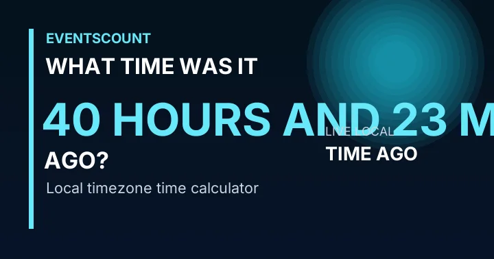 What Time Was It 40 Hours And 23 Minutes Ago?