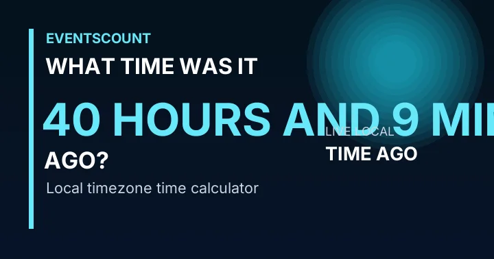 What Time Was It 40 Hours And 9 Minutes Ago?