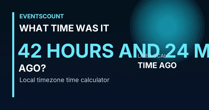 What Time Was It 42 Hours And 24 Minutes Ago?