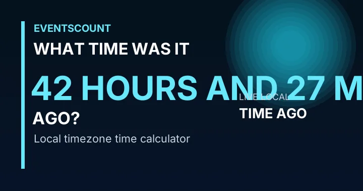 What Time Was It 42 Hours And 27 Minutes Ago?