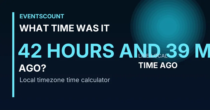 What Time Was It 42 Hours And 39 Minutes Ago?