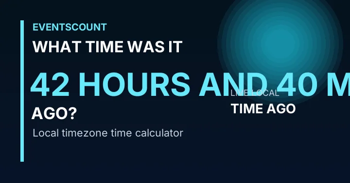 What Time Was It 42 Hours And 40 Minutes Ago?