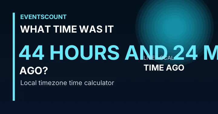 What Time Was It 44 Hours And 24 Minutes Ago?