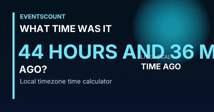 What Time Was It 44 Hours And 36 Minutes Ago?