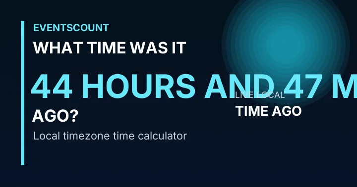 What Time Was It 44 Hours And 47 Minutes Ago?