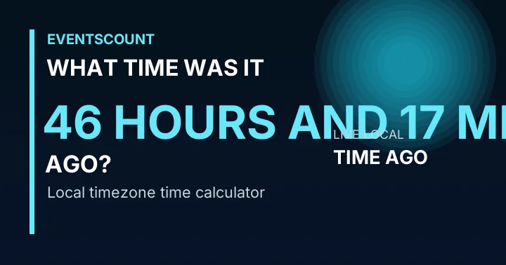 What Time Was It 46 Hours And 17 Minutes Ago?