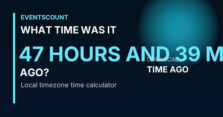 What Time Was It 47 Hours And 39 Minutes Ago?