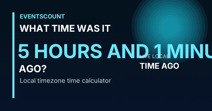 What Time Was It 5 Hours And 1 Minute Ago?