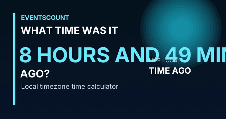 What Time Was It 8 Hours And 49 Minutes Ago?